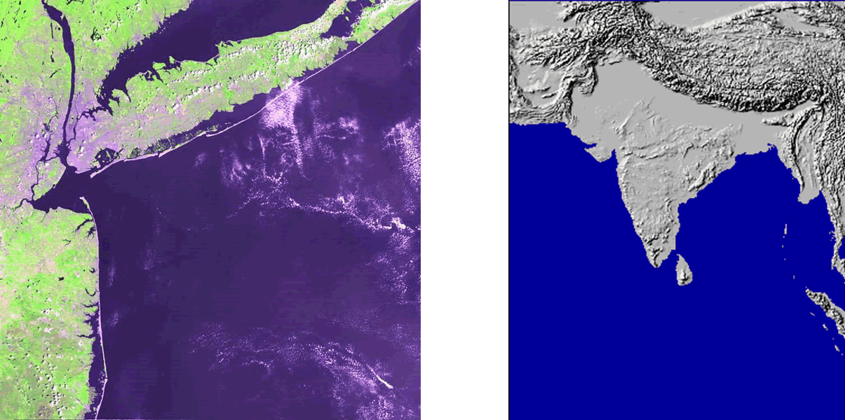 shows a full color and two-color map