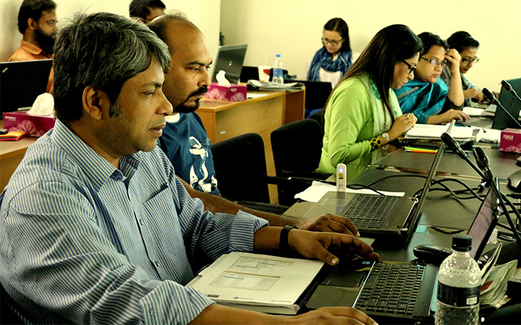 GIS workshop participants in Bangladesh 