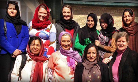 Image of HPP staff in Kabul, Afghanistan to observe International Women's Day on March 8, 2013. Photo by Health Policy Project.