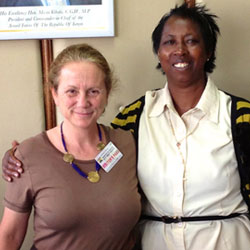 Image of Jill Gay from What Works for Women and Dr. Maryanne Ndonga, Kenya's gender specialist in Ministry of Medical Services.