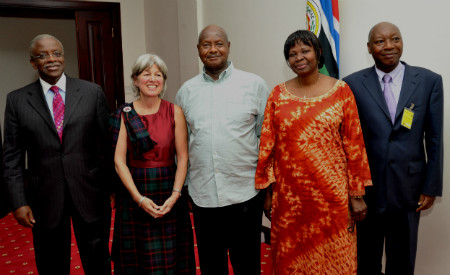 Image of PPD-ARO Dr. Jotham Musinguzi receives award from United Nations.