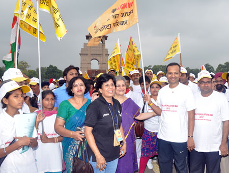 Image of World Population Day walkathon in Delhi, India