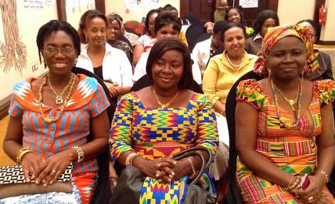 Image of women leaders from Ghana at advocacy workshop in Nairobi, Kenya. Photo by Amy Suneri/Health Policy Project.