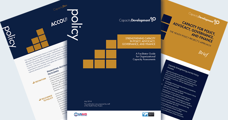 Covers from HPP’s Organizational Capacity Assessment (OCA) Suite of Tools 