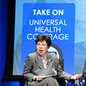 2014 IMF/World Bank Group Spring Meetings. Toward Universal Health Coverage for 2030. Speakers: Dr. Jim Yong Kim, President, World Bank Group; Ban Ki-moon, Secretary-General of the United Nations; Lawrence H. Summers, Professor and President Emeritus, Harvard University; Michael Bloomberg, Former New York City Mayor, UN Special Envoy for Cities and Climate Change; Margaret Chan, Director-General, World Health Organization.