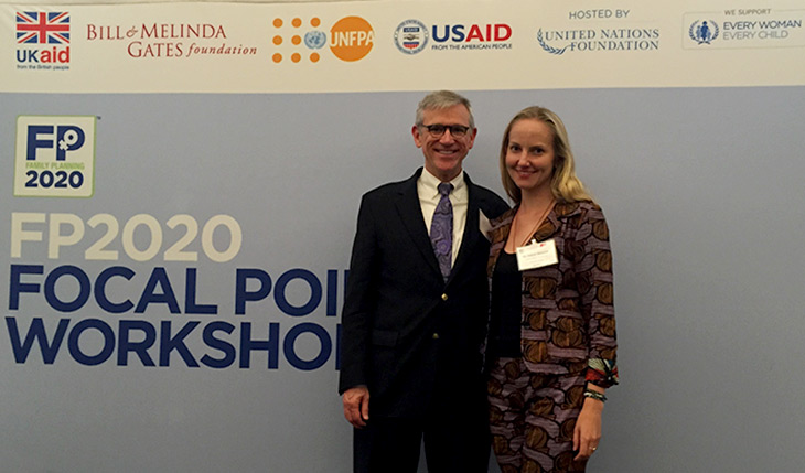 Jay Gribble and Nichole Zlatunich, HPP/Futures Group, at the FP2020 CIP Resource Kit Launch in Istanbul