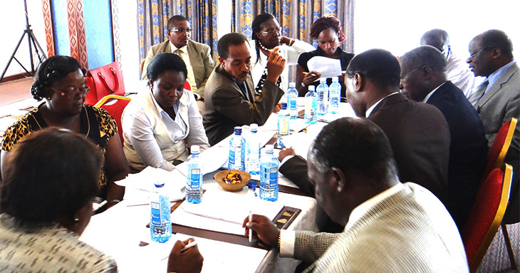 Officials in Kenya have been working since 2013 to determine provisions of new laws governing the health sector. This photo is of a meeting in March 2014 in Nairobi. 