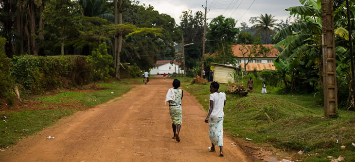 A street view in Uganda