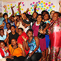 Participants at a women's leadership training in 2014